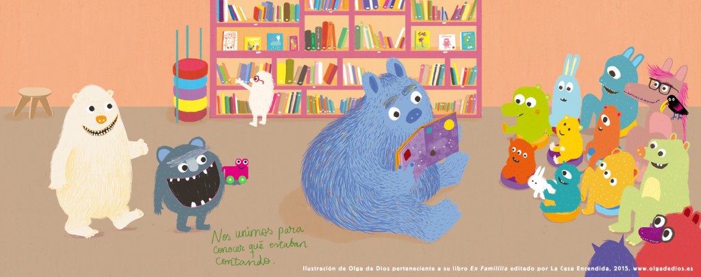 Ilustración de Olga de Dios para su libro "En Familia" editado por La Casa Encendida, 2015.